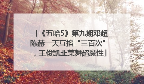 《五哈5》第九期邓超陈赫一天互掐“三百次”，王俊凯韭菜舞超魔性