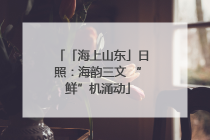 「海上山东」日照：海韵三文 “鲜”机涌动