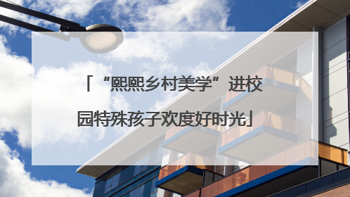 “熙熙乡村美学”进校园特殊孩子欢度好时光