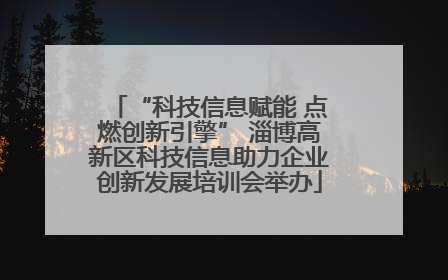 “科技信息赋能 点燃创新引擎” 淄博高新区科技信息助力企业创新发展培训会举办