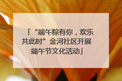 “端午粽有你，欢乐共此时”金河社区开展端午节文化活动