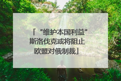 “维护本国利益” 斯洛伐克或将阻止欧盟对俄制裁