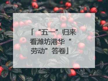 “五一”归来 看潍坊港华“劳动”答卷
