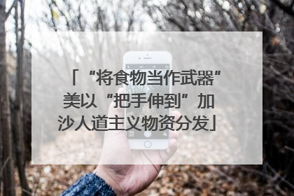 “将食物当作武器” 美以“把手伸到”加沙人道主义物资分发