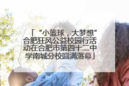 “小篮球，大梦想”合肥狂风公益校园行活动在合肥市第四十二中学南城分校圆满落幕