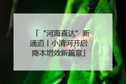 “河海直达”新通道丨小清河开启降本增效新篇章