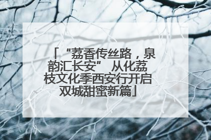 “荔香传丝路，泉韵汇长安” 从化荔枝文化季西安行开启双城甜蜜新篇