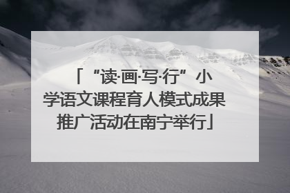 “读·画·写·行”小学语文课程育人模式成果推广活动在南宁举行