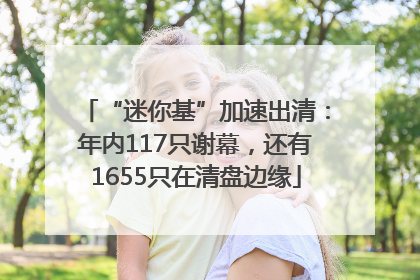 “迷你基”加速出清：年内117只谢幕，还有1655只在清盘边缘
