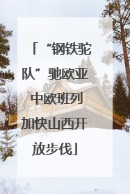 “钢铁驼队”驰欧亚 中欧班列加快山西开放步伐