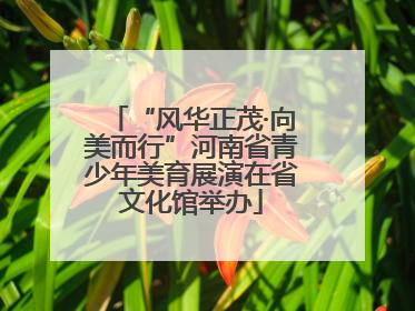 “风华正茂·向美而行”河南省青少年美育展演在省文化馆举办