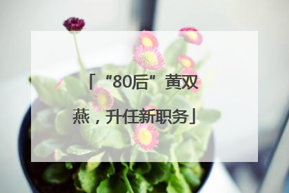 “80后”黄双燕，升任新职务