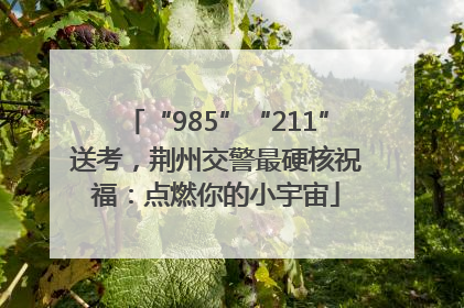 “985”“211”送考，荆州交警最硬核祝福：点燃你的小宇宙