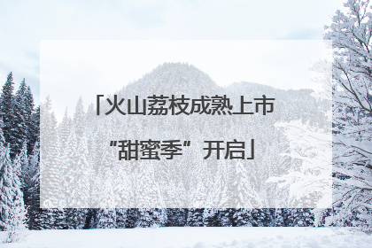 火山荔枝成熟上市 “甜蜜季”开启