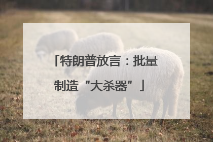 特朗普放言：批量制造“大杀器”