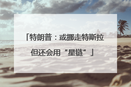 特朗普：或挪走特斯拉 但还会用“星链”
