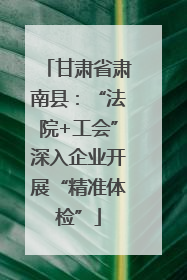 甘肃省肃南县：“法院+工会”深入企业开展“精准体检”