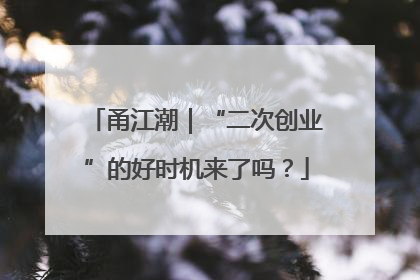 甬江潮｜“二次创业”的好时机来了吗？