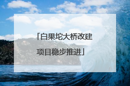 白果坨大桥改建项目稳步推进