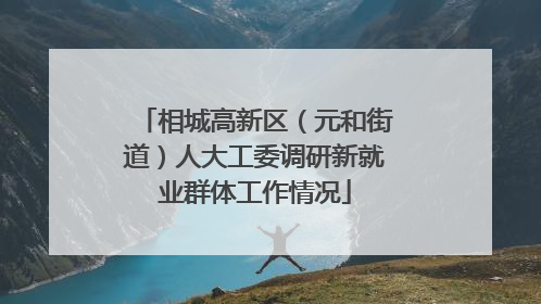 相城高新区（元和街道）人大工委调研新就业群体工作情况