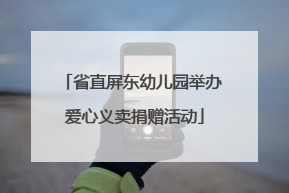省直屏东幼儿园举办爱心义卖捐赠活动