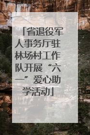 省退役军人事务厅驻林场村工作队开展“六一”爱心助学活动
