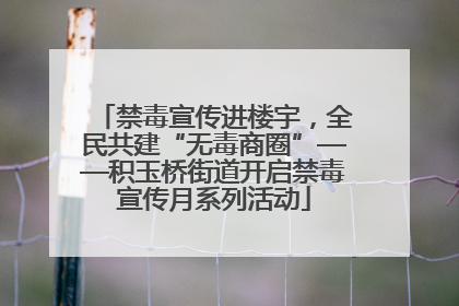 禁毒宣传进楼宇，全民共建“无毒商圈”——积玉桥街道开启禁毒宣传月系列活动