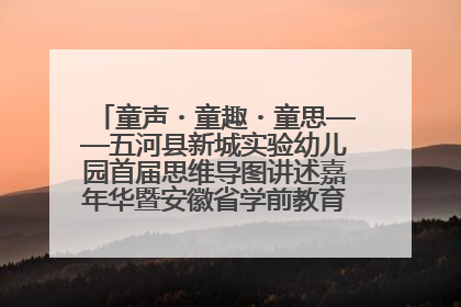 童声・童趣・童思——五河县新城实验幼儿园首届思维导图讲述嘉年华暨安徽省学前教育教研基地园项目阶段性成果展示活动