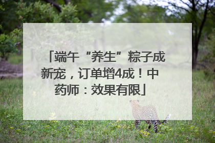 端午“养生”粽子成新宠，订单增4成！中药师：效果有限