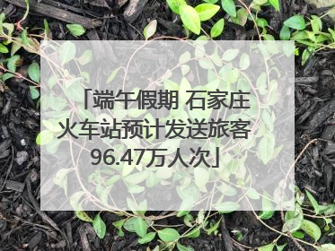 端午假期 石家庄火车站预计发送旅客96.47万人次