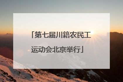 第七届川籍农民工运动会北京举行