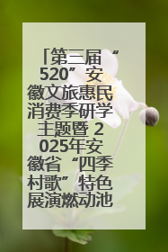 第三届“520”安徽文旅惠民消费季研学主题暨 2025年安徽省“四季村歌”特色展演燃动池州