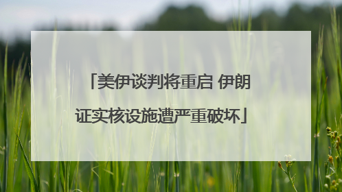 美伊谈判将重启 伊朗证实核设施遭严重破坏