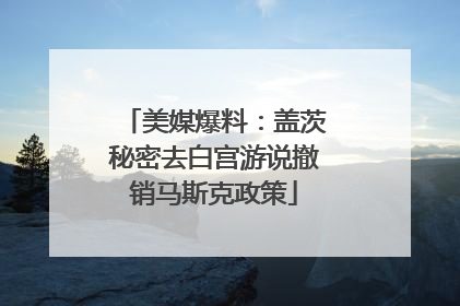 美媒爆料：盖茨秘密去白宫游说撤销马斯克政策