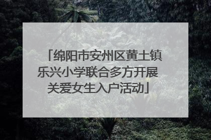 绵阳市安州区黄土镇乐兴小学联合多方开展关爱女生入户活动