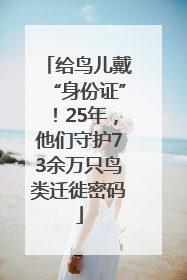 给鸟儿戴“身份证”！25年，他们守护73余万只鸟类迁徙密码