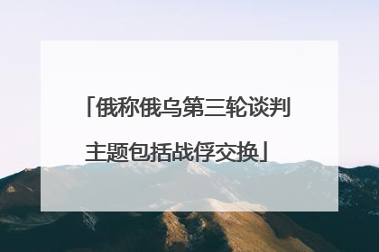 俄称俄乌第三轮谈判主题包括战俘交换