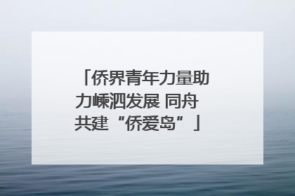 侨界青年力量助力嵊泗发展 同舟共建“侨爱岛”