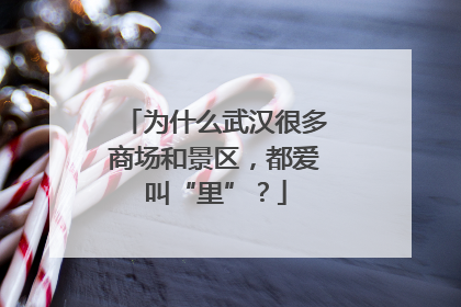 为什么武汉很多商场和景区，都爱叫“里”？