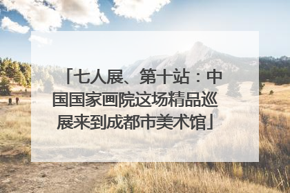 七人展、第十站：中国国家画院这场精品巡展来到成都市美术馆