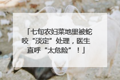 七旬农妇菜地里被蛇咬“淡定”处理，医生直呼“太危险”！