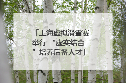 上海虚拟滑雪赛举行 “虚实结合”培养后备人才