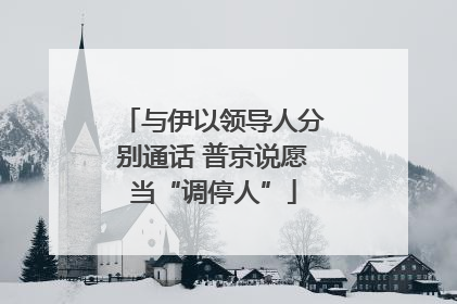 与伊以领导人分别通话 普京说愿当“调停人”
