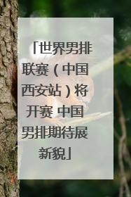 世界男排联赛（中国西安站）将开赛 中国男排期待展新貌