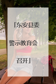 东安县委警示教育会召开