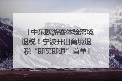 中东欧游客体验离境退税！宁波开出离境退税“即买即退”首单