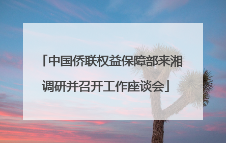 中国侨联权益保障部来湘调研并召开工作座谈会