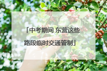 中考期间 东营这些路段临时交通管制