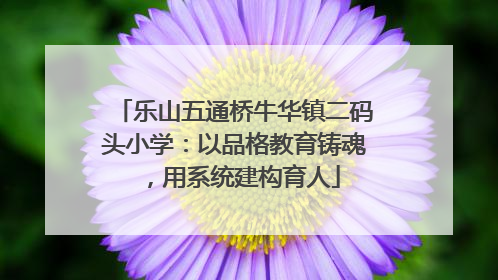 乐山五通桥牛华镇二码头小学：以品格教育铸魂，用系统建构育人
