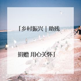 乡村振兴｜助残捐赠 用心关怀